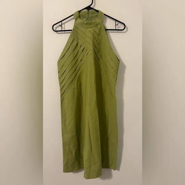Sublini High-neck Marrant Dress Sleeveless Pleated Minimalist Luxe Modern Large - Image 2