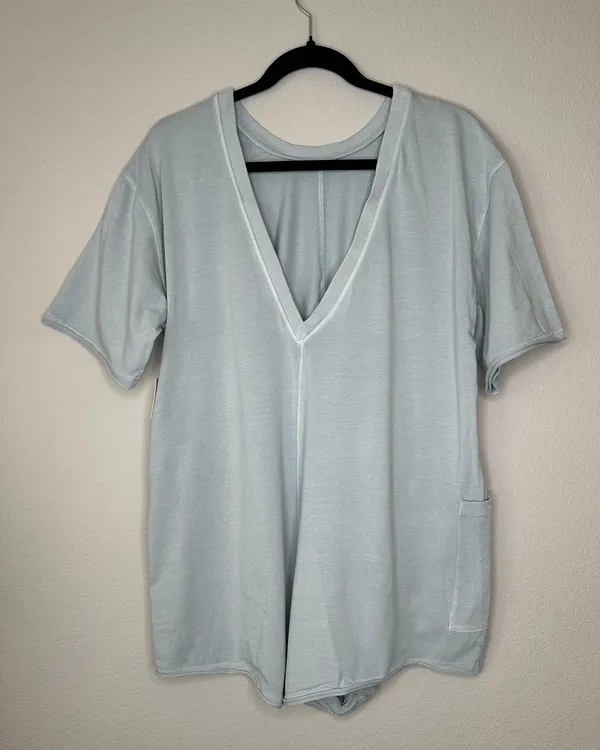 Free People Movement Romper Light Blue XS - Image 2