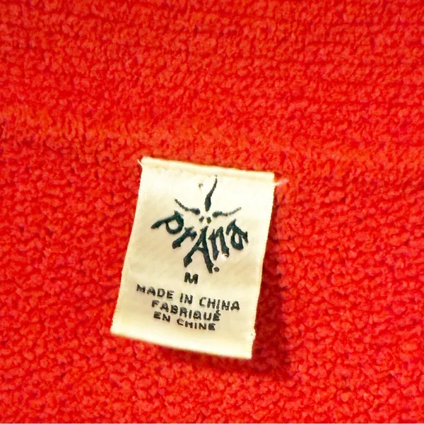 PRANA Red‎ Breathe Chenille Knit V Neck Sweater Size Medium - Image 3
