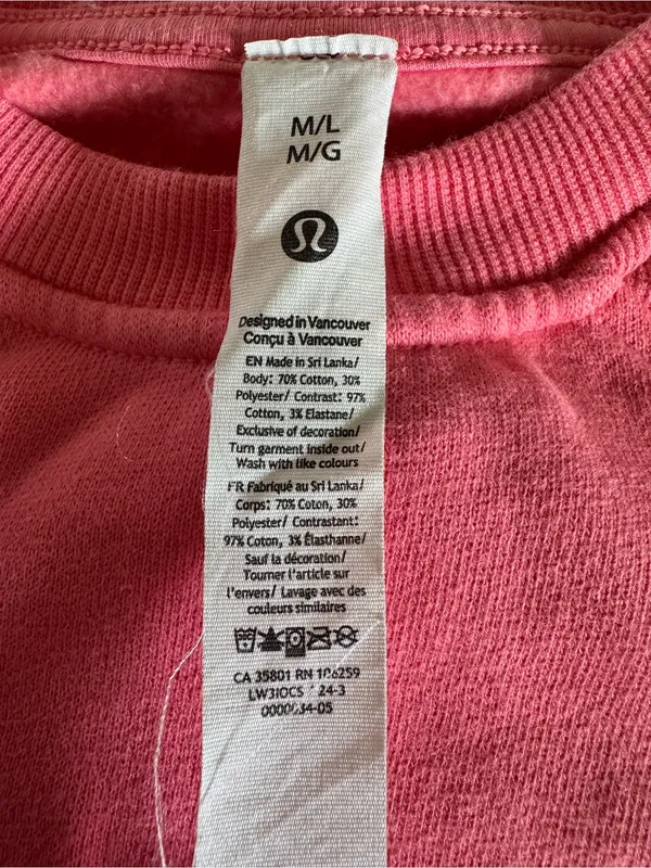 Lululemon Scuba Oversized Pullover Wordmark Sakura Pink size m/l - Image 7