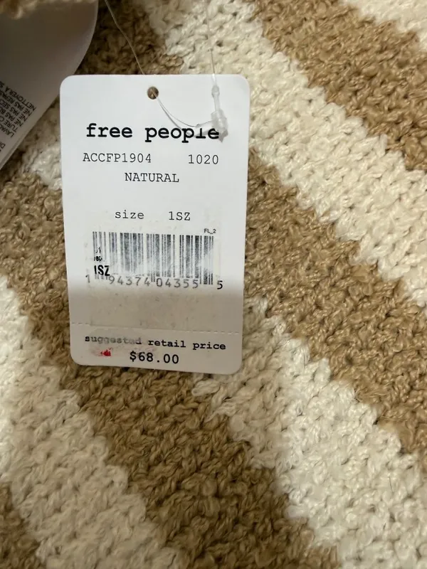 Free People Nova Scarf Chunky Oversized Whimsical Fairy Lagenlook Texture NWT - Image 7