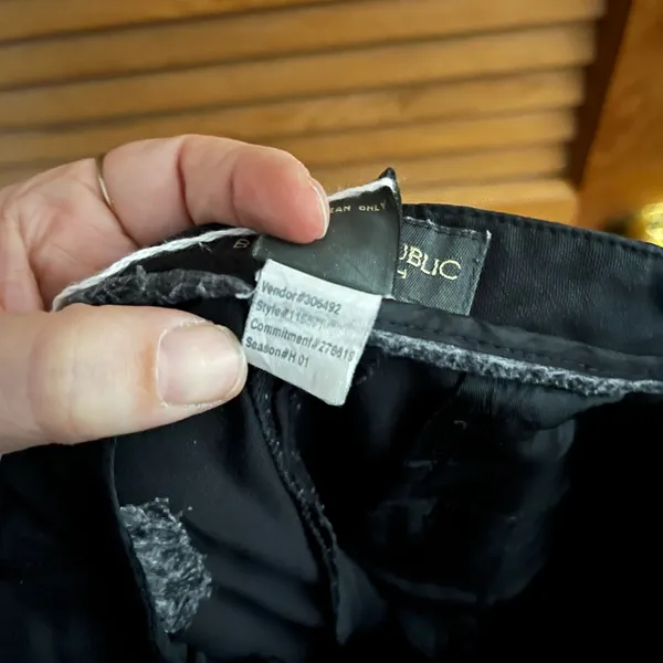 Banana Republic Womens stretch Pants in black size 8 vtg - Image 5