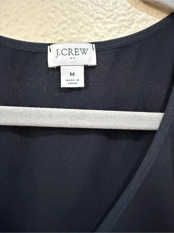 J. Crew Women's V-Neck Sleeveless Tank Bodysuit Black Size M - Image 3