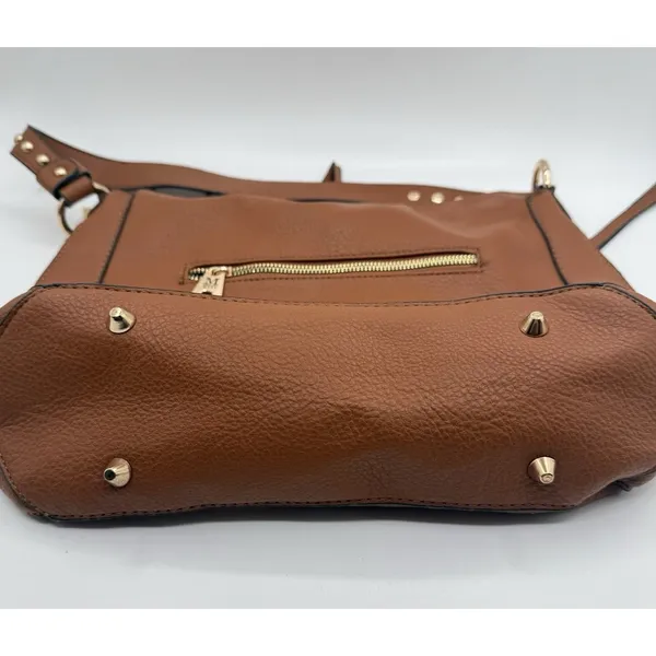 MONTANA WEST Studded Saddle Tan Leather Purse‎ Concealed Carry Handbag cognac - Image 4