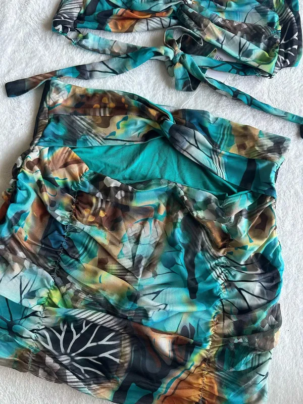 Outcast Clothing Milani Crop Top Milani Skirt In Metamorphosis - Image 6