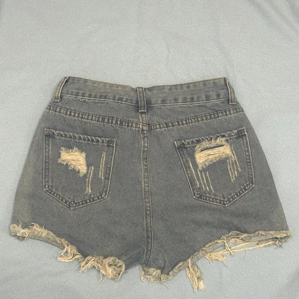 SHEIN Blue Distressed Jean Shorts size womens small size 4 - Image 2