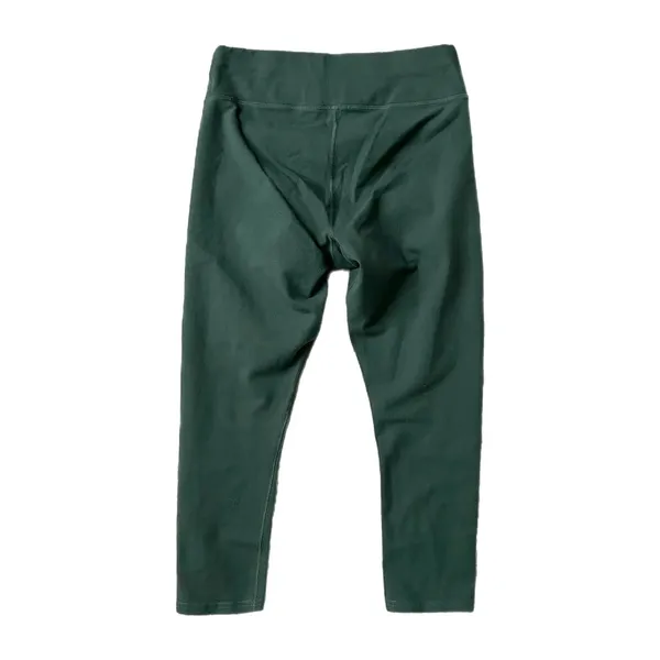 Pact On The Go-To Cropped Legging Organic Cotton Dark Green Size Small - Image 4