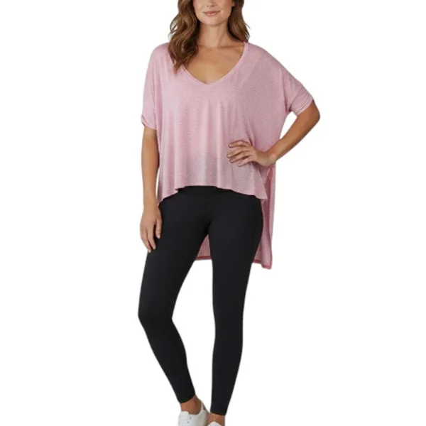LULULEMON My Mantra V-Neck Hi Low Top Tunic Sz 12/14 Pink Athletic Everyday - Image 2