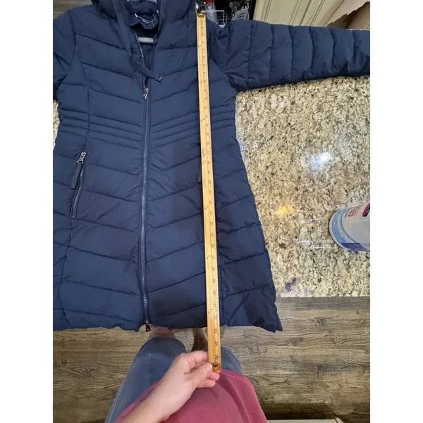 Lauren Ralph Lauren Hooded Puffer Jacket Navy Blue Size Small - Image 14