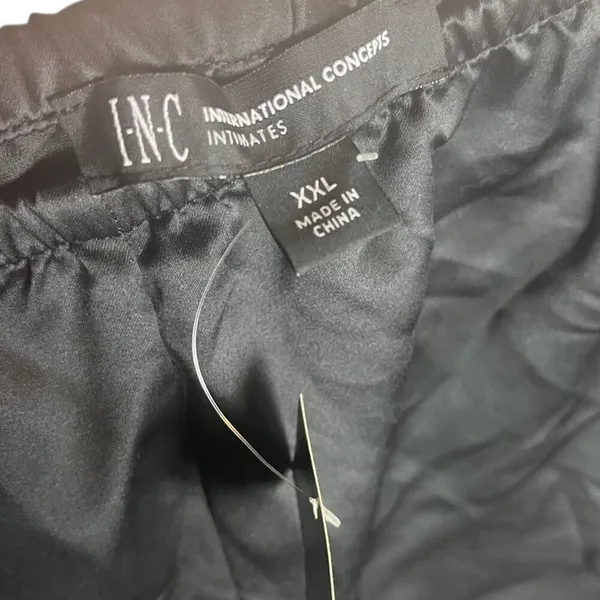5/$25 INC international Concepts Women's XXL Satin Lace‎ Trim Shorts Black - Image 4