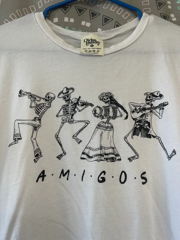 Dirty Laundry Amigos skeleton Tee - Image 3