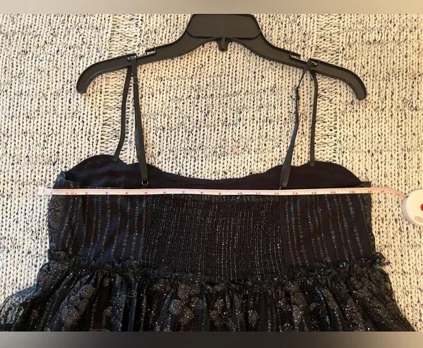 Free People All That Glitters Babydoll Lace Minidress in Black, Size M, NWT - Image 5