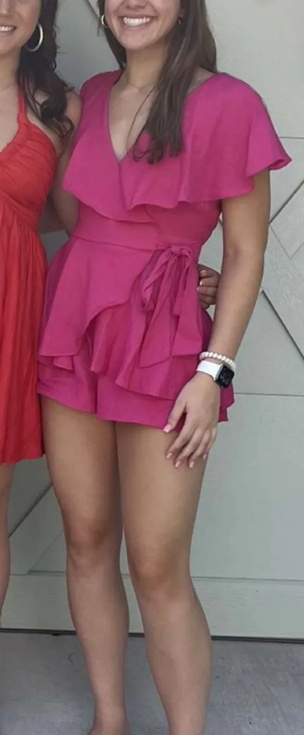 DO+BE Pink Romper Ruffle - Image 3