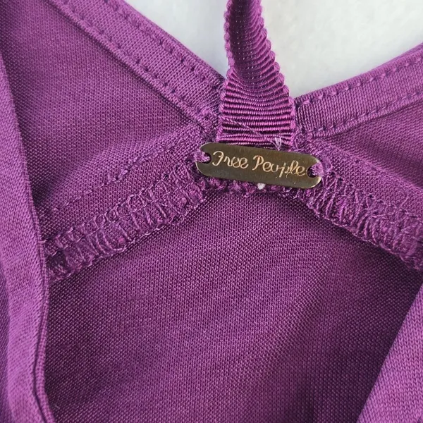 Free People Magenta‎ Purple Wrap Tie Top Small - Image 5