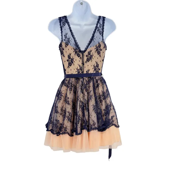 B Darlin Lace Y2K HOCO Dress 1/2 Dark Fairy Coquette Fit Flare Party Tulle - Image 6