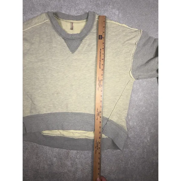 Free People FP Movement‎ Start Up Pullover Womens Xs Gray Sweatshirt Oversized - Image 9