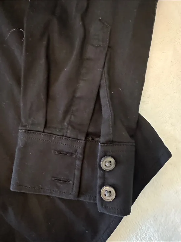 Banana Republic Black Long-Sleeve Button-Down Shirt - Image 3