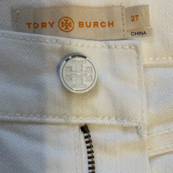 Tory Burch White Cropped Jeans - Image 12