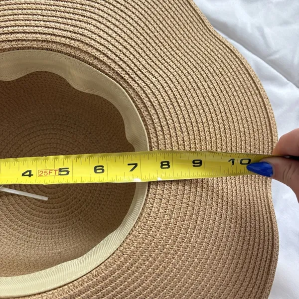 Kentucky Derby Church Tea Party Wide Brim Straw Hat Black Beige Straw‎ Feminine - Image 6