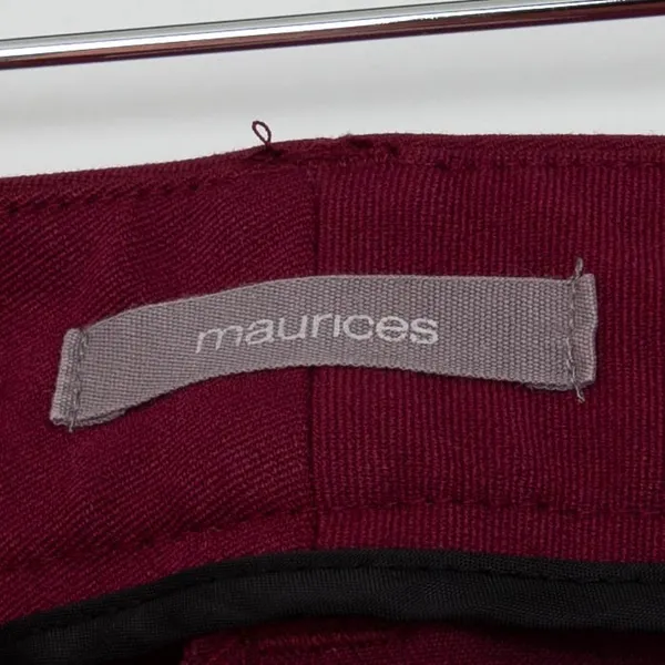 Maurices Womens Straight Leg Career Dress Pants Size 5/6 Red‎ Corpcore Office - Image 4