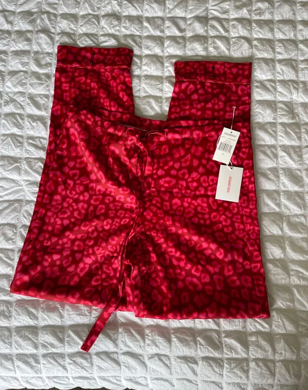 Good American Red Satin Pjs In Leopard - Image 5