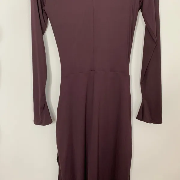 Babyboo Tahnee Maxi Dress Plum Womens Cutout Longsleeve BodyCon Size Medium - Image 9