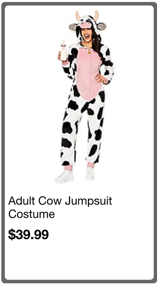 Cow Costume Spirit Halloween - Image 3