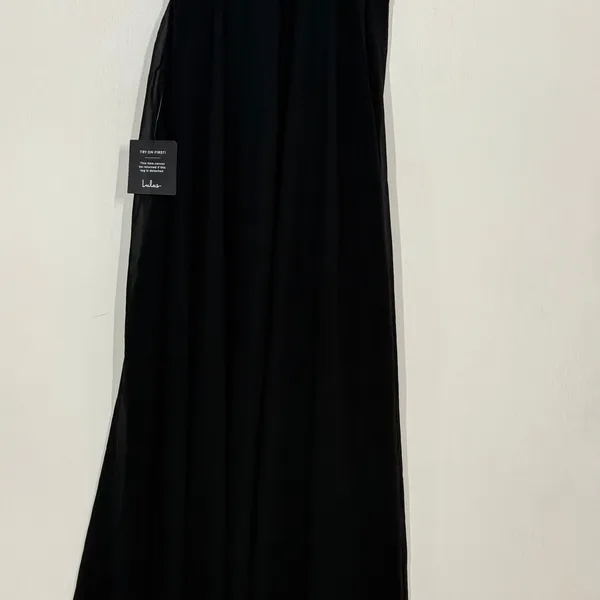 Lulus Ravishing Charm Maxi Dress Size Small‎ Black Ruffled Wrap High Low NWT - Image 11