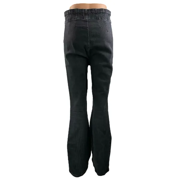 Free People We The Free Black High Waisted Flare Bootcut Denim Jeans Size 31 - Image 3
