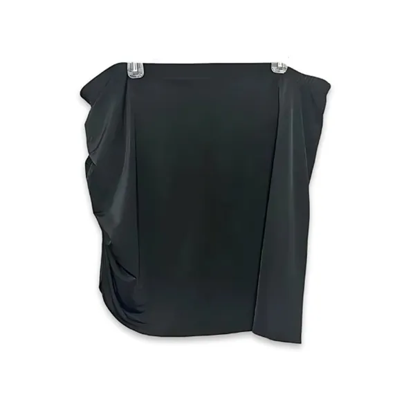 Open Edit Black Ruched Asymmetrical Mini Skirt 2X Plus Bodycon NWOT Edgy Sexy - Image 5