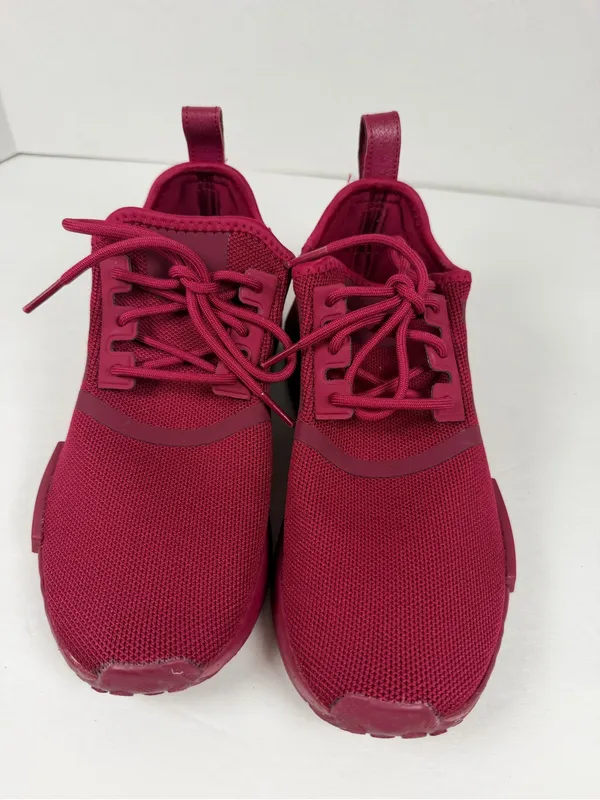 Adidas NMD_R1 Women’s 7.5 Burgundy Boost Knit Sneakers Running Shoes Casual - Image 11