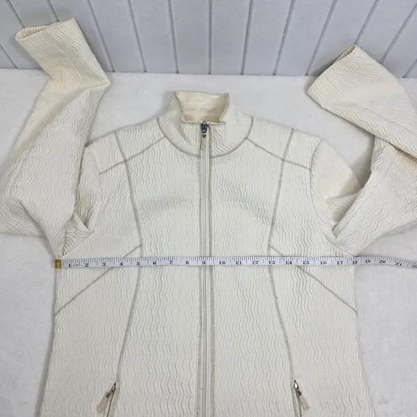 PENDLETON Vintage ZIP Up Front Cream Textured LINED‎ JACKET Size S - Image 6
