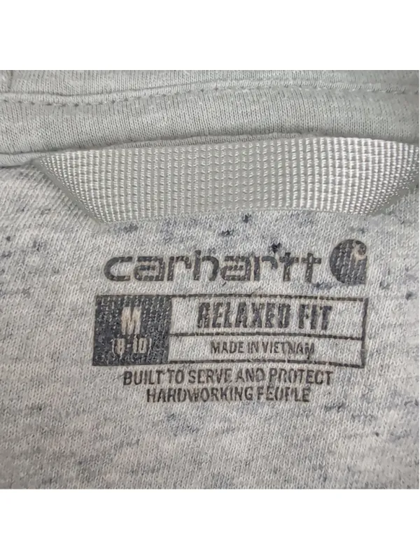 Ladies' Carhartt Heather Gray Relaxed Fit Sweatshirt Medium - Image 2