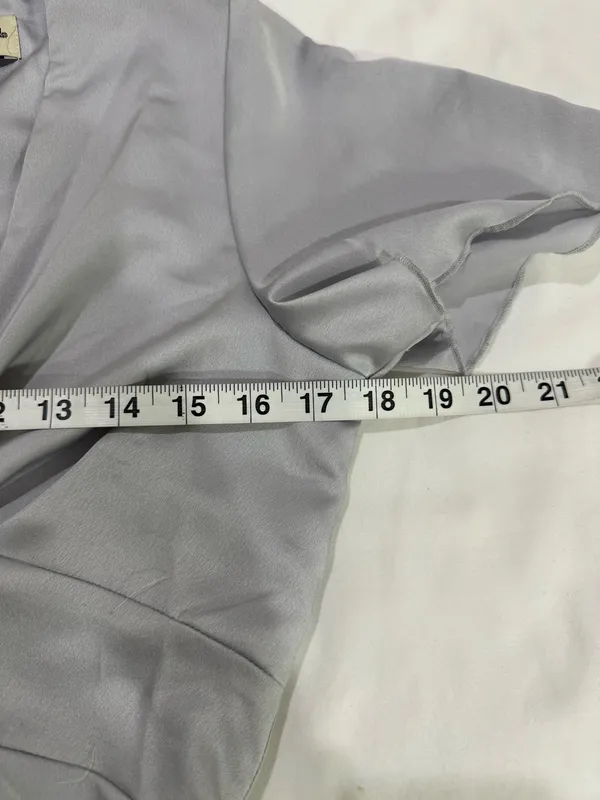 NWT Show Me Your Mumu Silver Satin Maxi Gown Dress Small - Image 4
