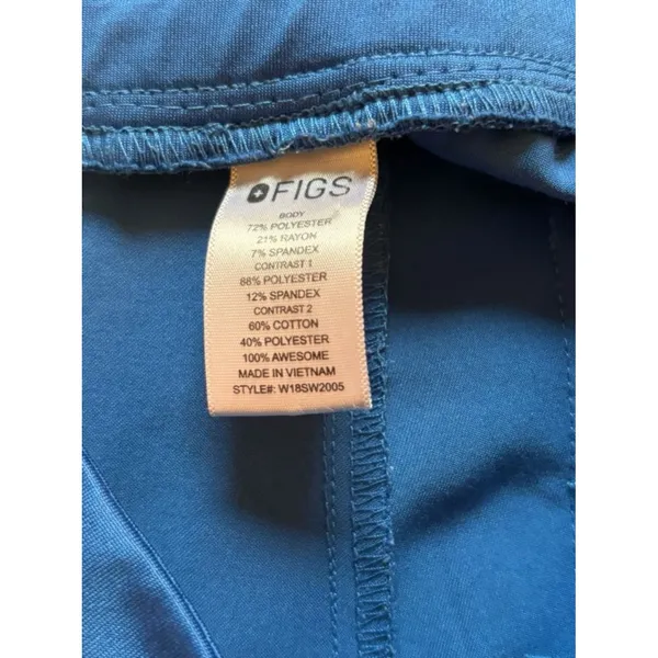 FIGS Zamora Jogger Scrub Pants Womens Size XS Royal Blue - Image 6