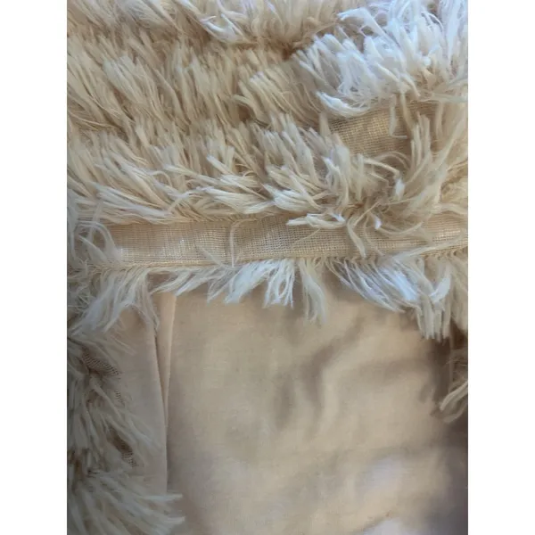 Jolt Faux Fur Shaggy Open Front Jacket Blush Pink Size Small NWT Soft Coat - Image 15
