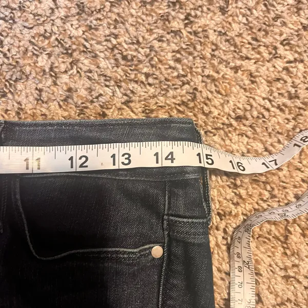 Athleta Women Size‎ 2 Black Wash Denim Straight Leg Jeans Pants - Image 3