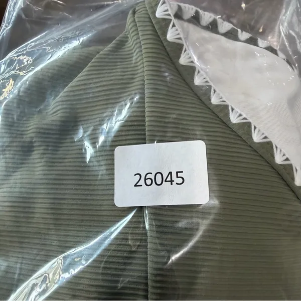 NEW Women's Olive Green Two Piece High Waist Bikini Swimsuit Size L #26045 - Image 9