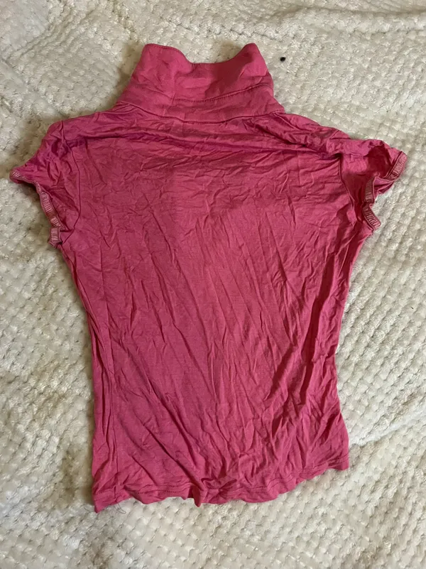 Color Pink Collar Polo Top - Image 2