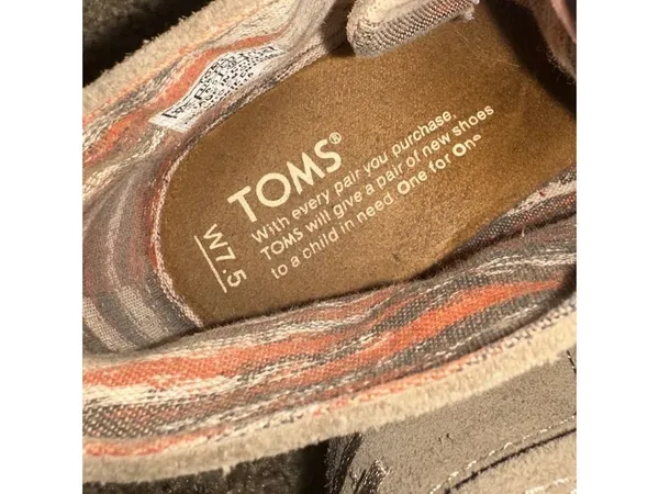 Toms Tan Suede Ankle Wedge Boots Women's Size 7.5 - Image 7
