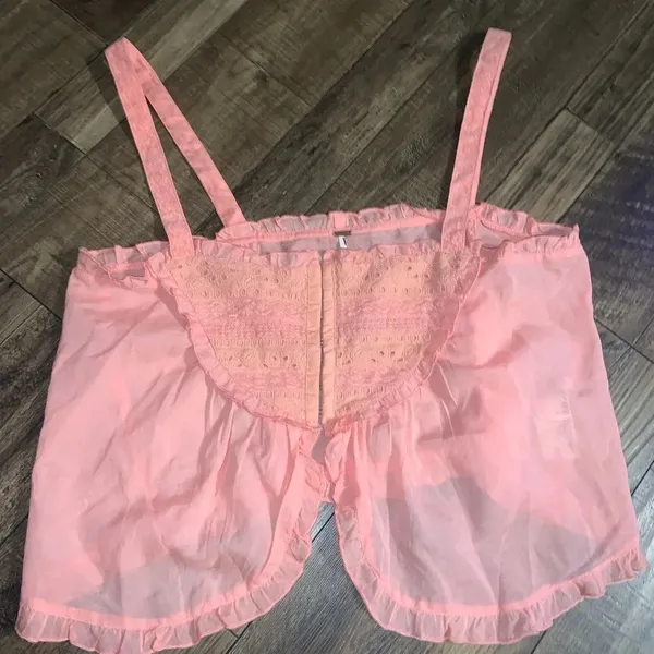 Free People Sweet Sarah Tank Top At In Pink Star Moth $78 Medium Nwot spring - Image 5