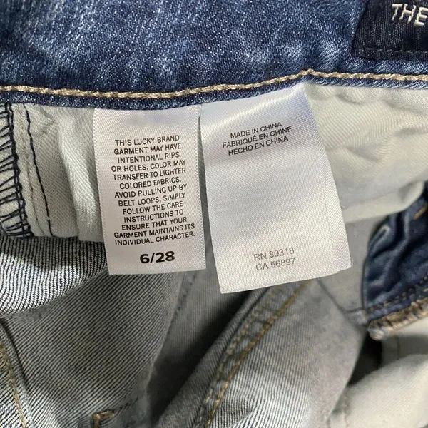 Lucky Brand Blue Jean Shorts The Roll Up Womens 6/28 Mid Rise Regular Wash Denim - Image 15