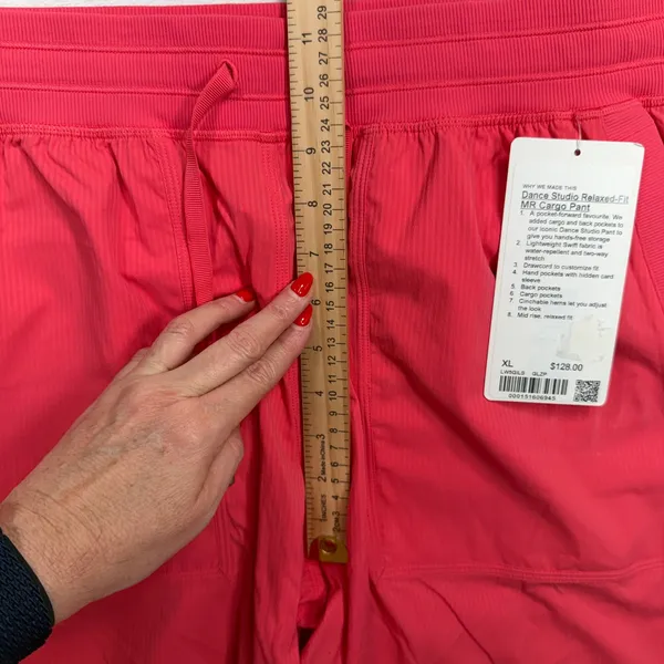 Lululemon XL Dance Studio Relaxed Fit Mid Rise Cargo Pants Glaze Pink Stretch - Image 11