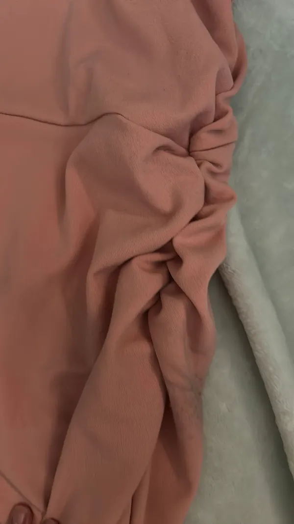 Pretty Garden Pink One-Shoulder Shoulder Tie Dress - Image 4