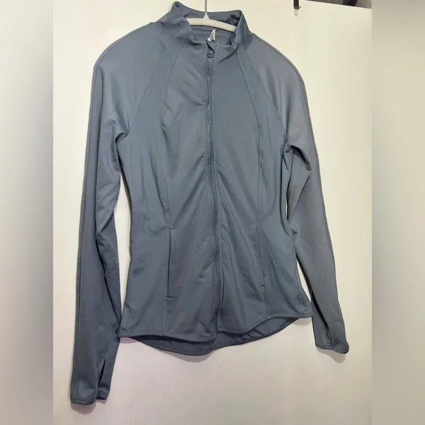 Yogalicious Lux Light Blue Zip Up Jacket Size M - Image 2