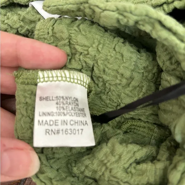 Princess Polly Knot Front Crinkle Bandeau Top Size 0 Green - Image 3