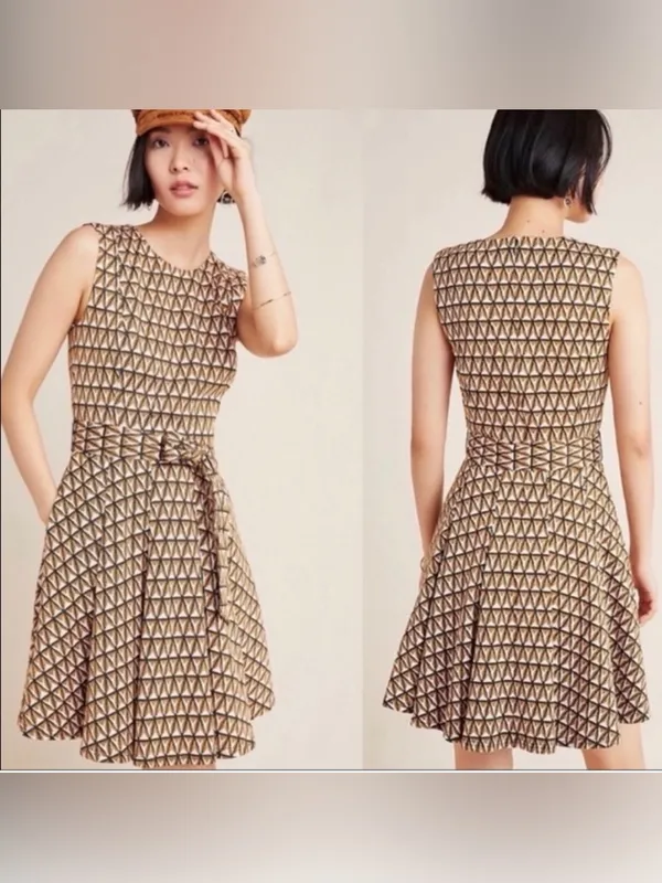 Anthropologie Hutch Amina Geometric Mini Dress Size S P - Image 2