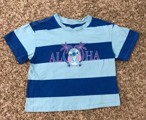 Stitch Aloha striped graphic t-shirt - Image 4