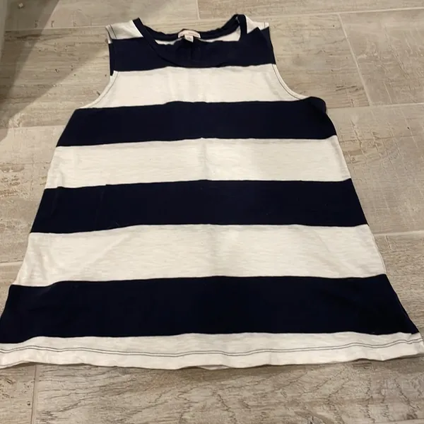 Gap Navy Blue & White Striped Full Length Tank Top - Image 2