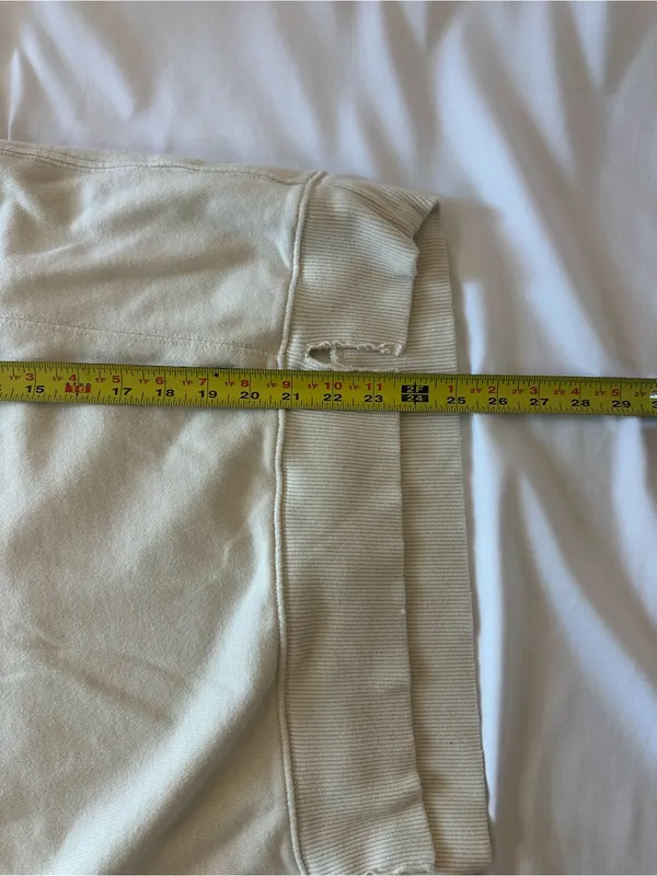 Aerie Oversized Love Embroidered Crewneck Sweatshirt Cream XS Comfy Lounge Soft - Image 3